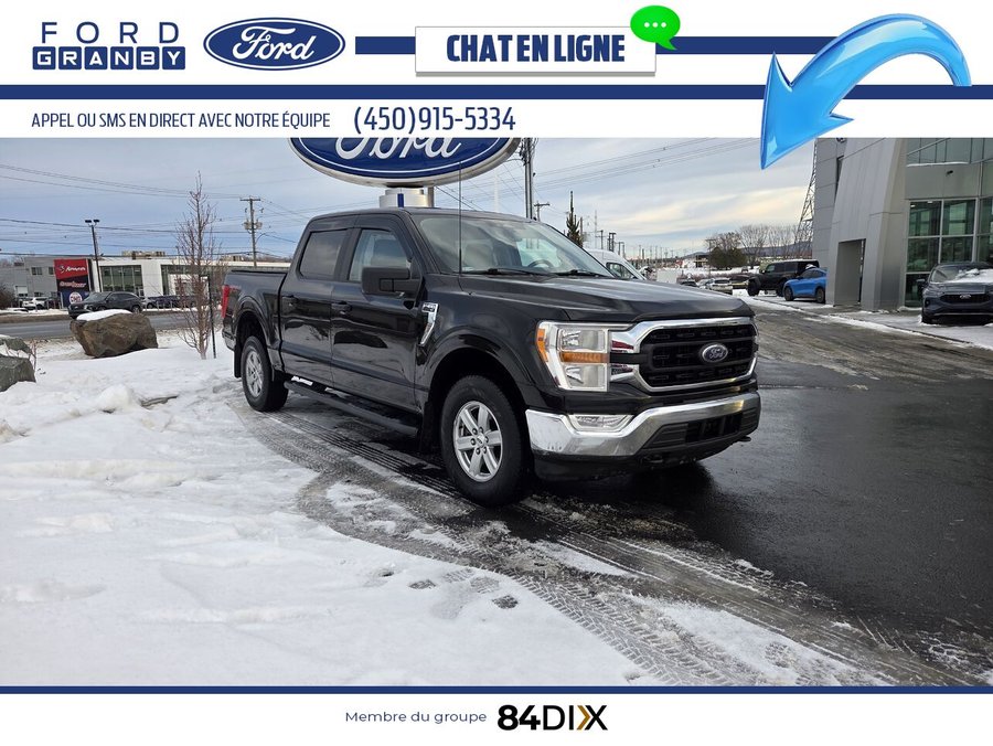 Ford F-150 XLT FX4 SuperCrew 4RM, 5,5 pi, V6 2.7 EcoBoost 2022 Noir