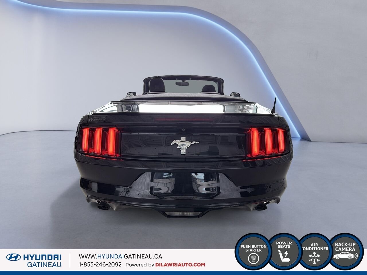 Ford Mustang Décapotable 2 portes V6 *** bas millage , convertible *** 2016 Noir Ottawa & Gatineau - photo #3