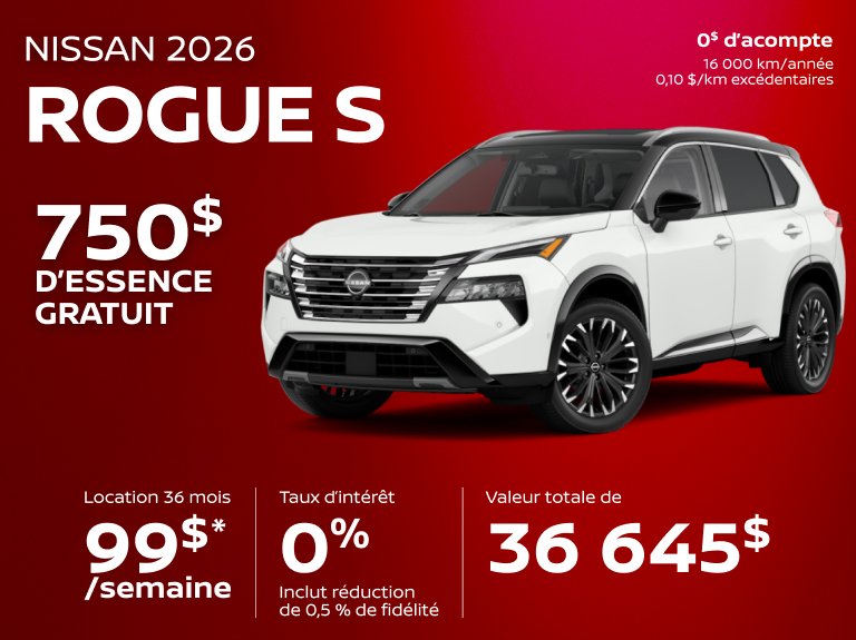 Nissan chomedey Accueil mai Rogue S
