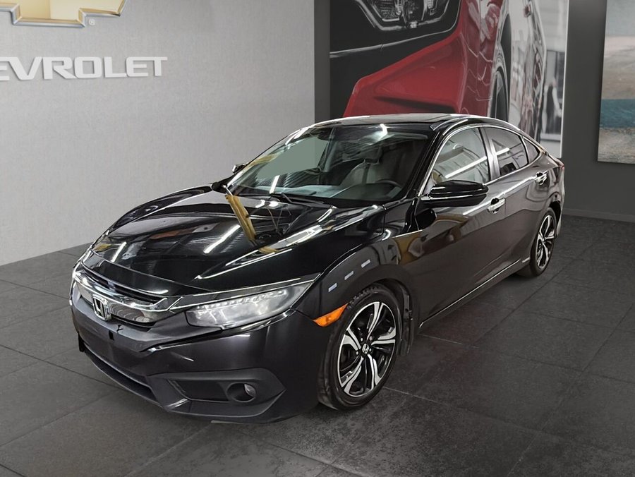 Honda CIVIC TOURING + CUIR + TOIT OUVRANT + 1-2-3 CHANCES AU CREDIT 2017 Noir
