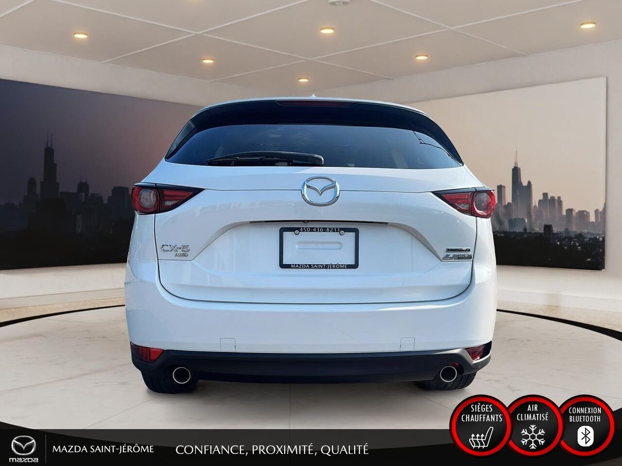 Mazda CX-5 GT | TOIT OUVRANT | CUIR | NAVIGATION | AWD | 2021 Blanc Saint-Jérôme - photo #6