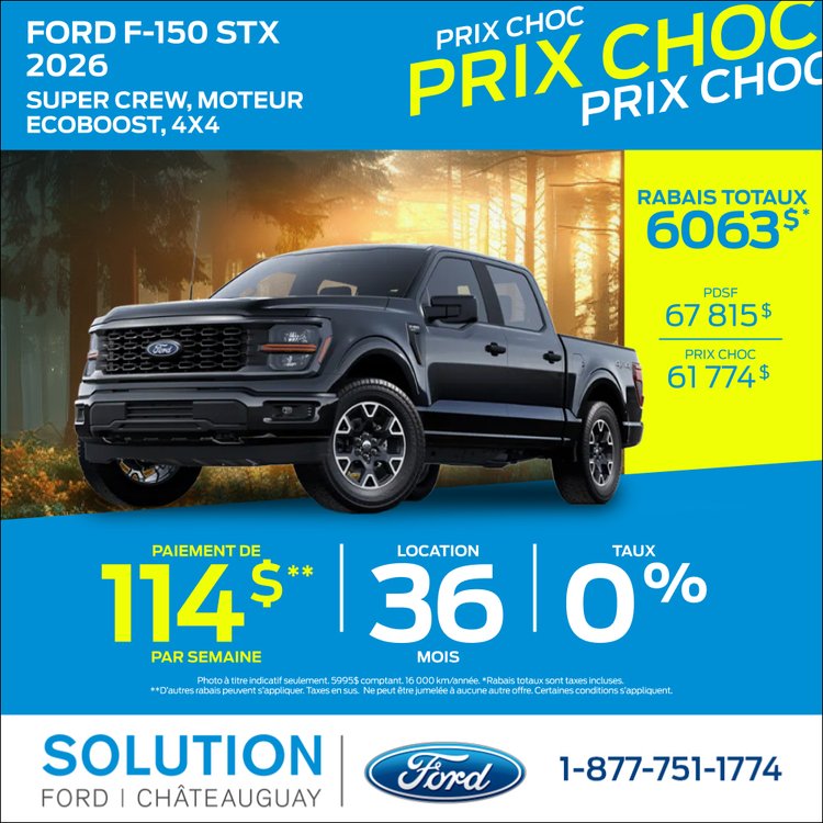 Solution ford promo avril F 150 STX 2026 FR 2