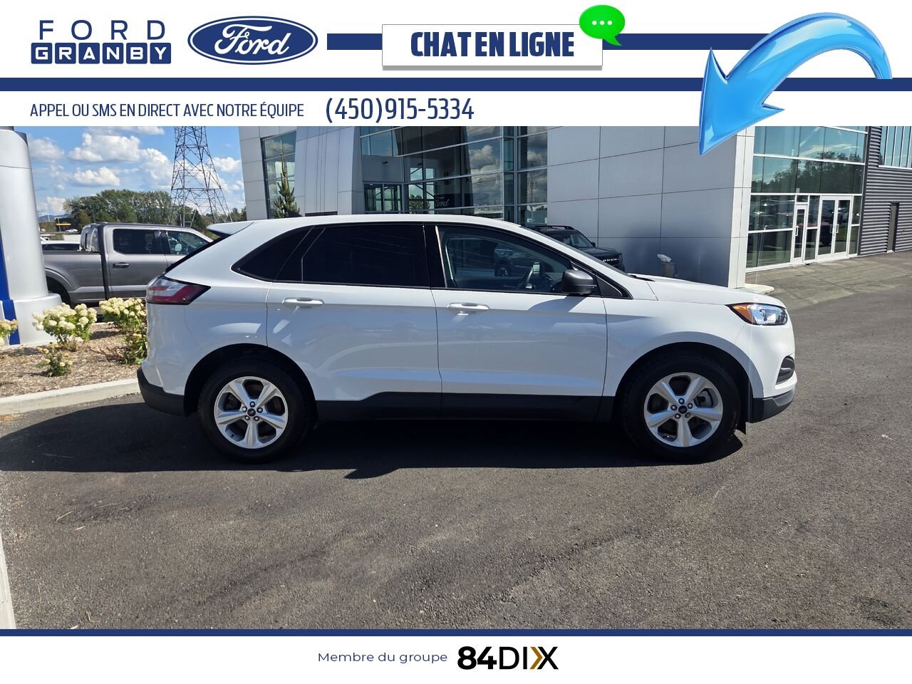 2022 Ford Edge White Granby - photo #7