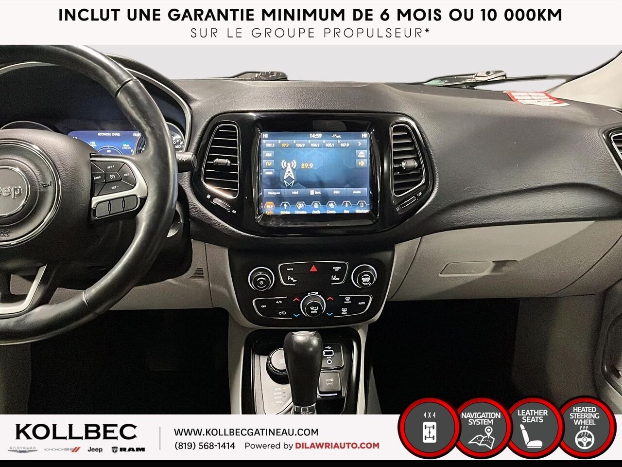 JEEP COMPASS Limited 4x4 2018 Blanc Ottawa & Gatineau - photo #24