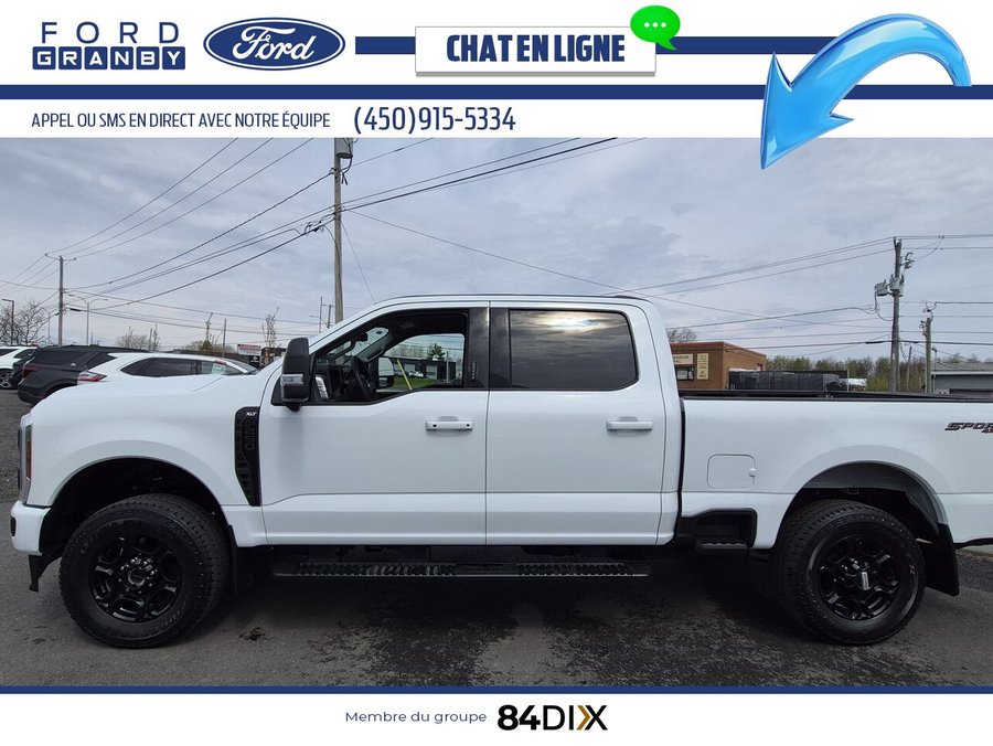 Ford Super Duty F-250 SRW XLT cabine 6 places 4RM caisse de 6,75 pi 2023 Blanc