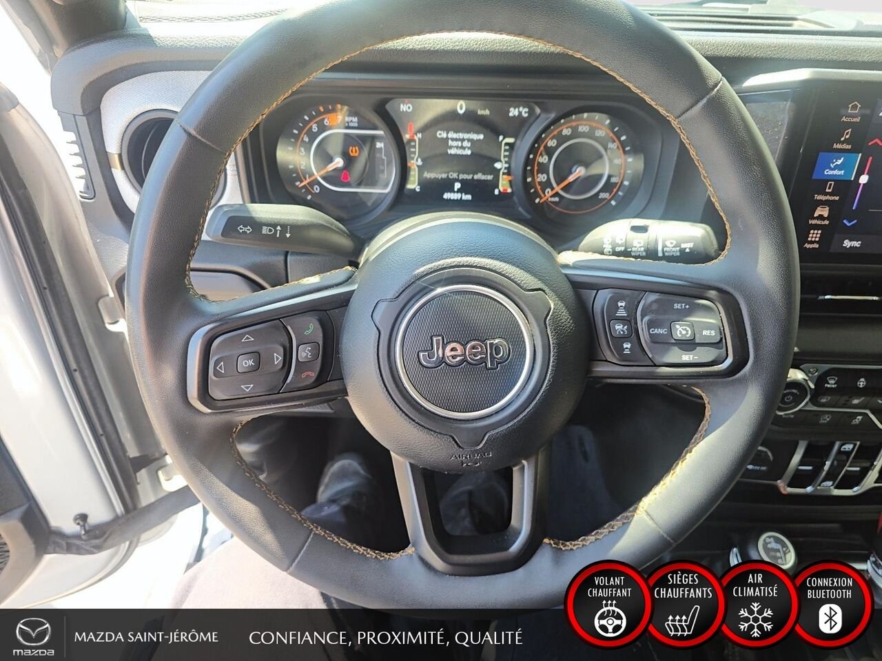 2024 Jeep Wrangler Sport S 4 portes | 2 TOITS | AUTOMATIQUE Grey Saint-Jérôme - photo #12