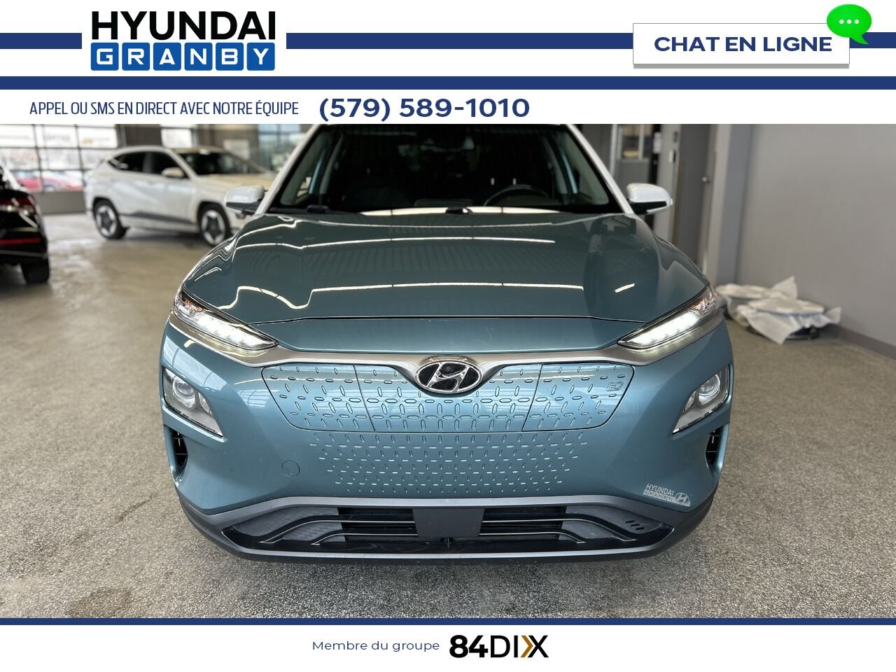 Hyundai Kona électrique 2021 Bleu Granby - photo #2