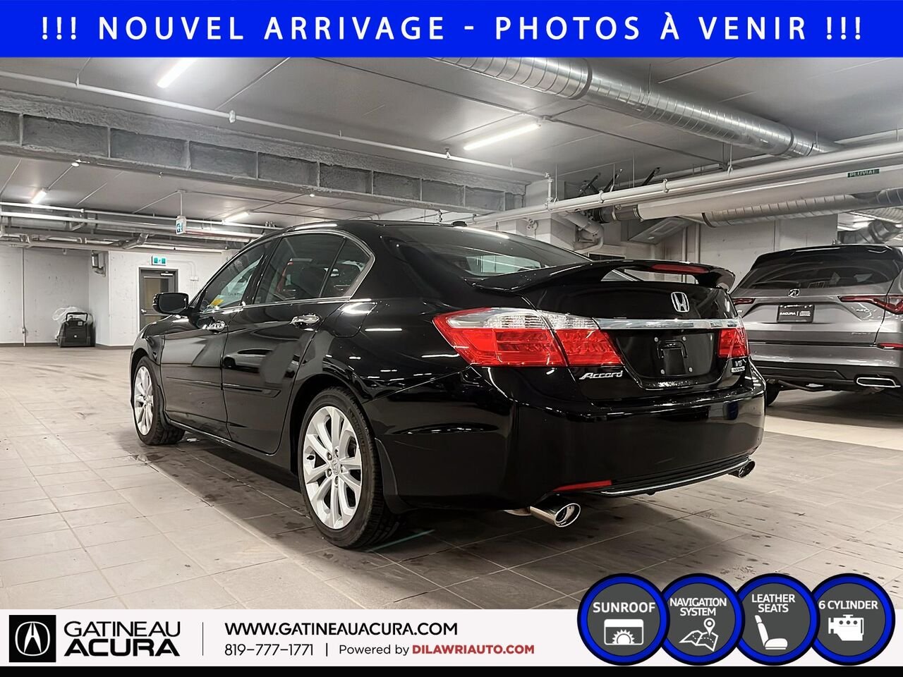 2015 Honda Accord Touring V6 Black Gatineau - photo #7