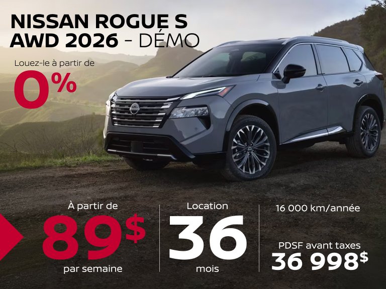 Nissan vimont Accueil mai Rogue S 2026