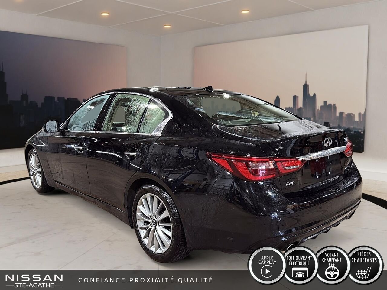 2024 INFINITI Q50 LUXE| TOIT| AWD| CARPLAY Black Saint-Jérôme - photo #4