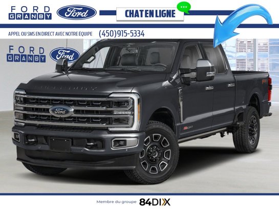 Ford Super Duty F-250 SRW Platinum cabine 6 places 4RM caisse de 8 pi 2026 Noir agate métallisé
