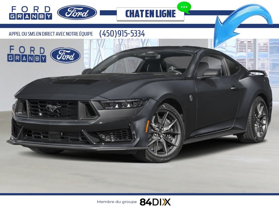 Ford Mustang Dark Horse toit fuyant 2026 Noir ombre