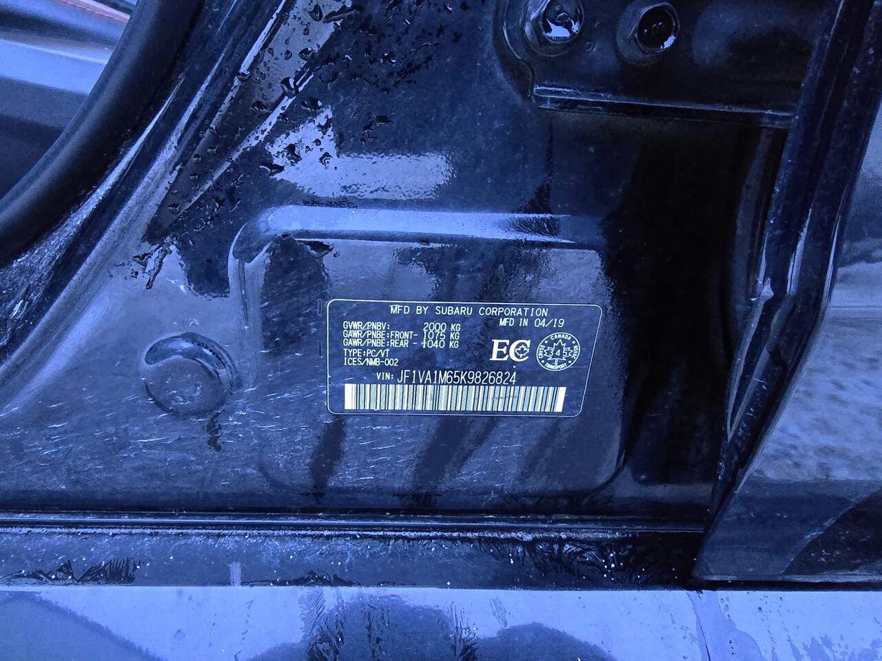 Subaru WRX 2019 Noir Longueuil, - photo #17