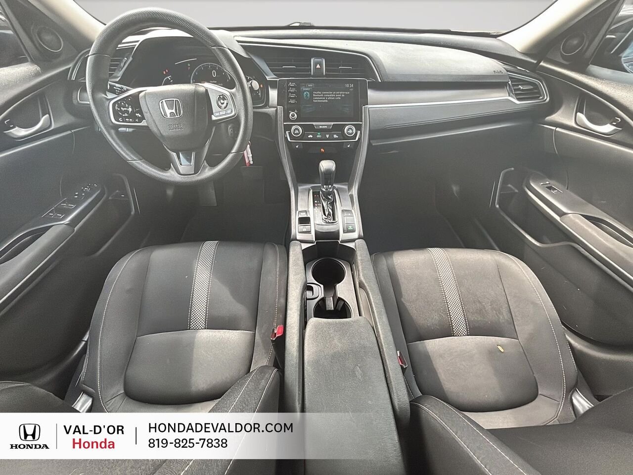 Honda Civic Berline LX CVT 2019 Noir Val-d'Or - photo #7