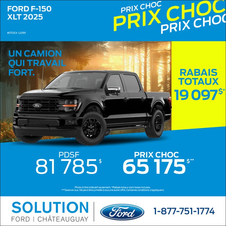 Solution ford promo avril F 150 XLT 2025 FR 1