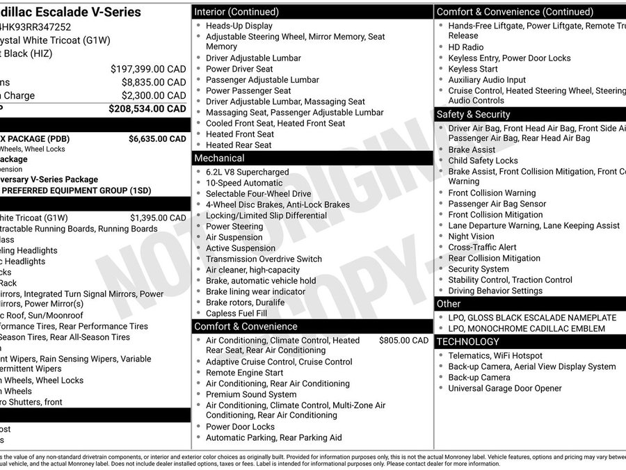Cadillac Escalade 2024 2024 Blanc