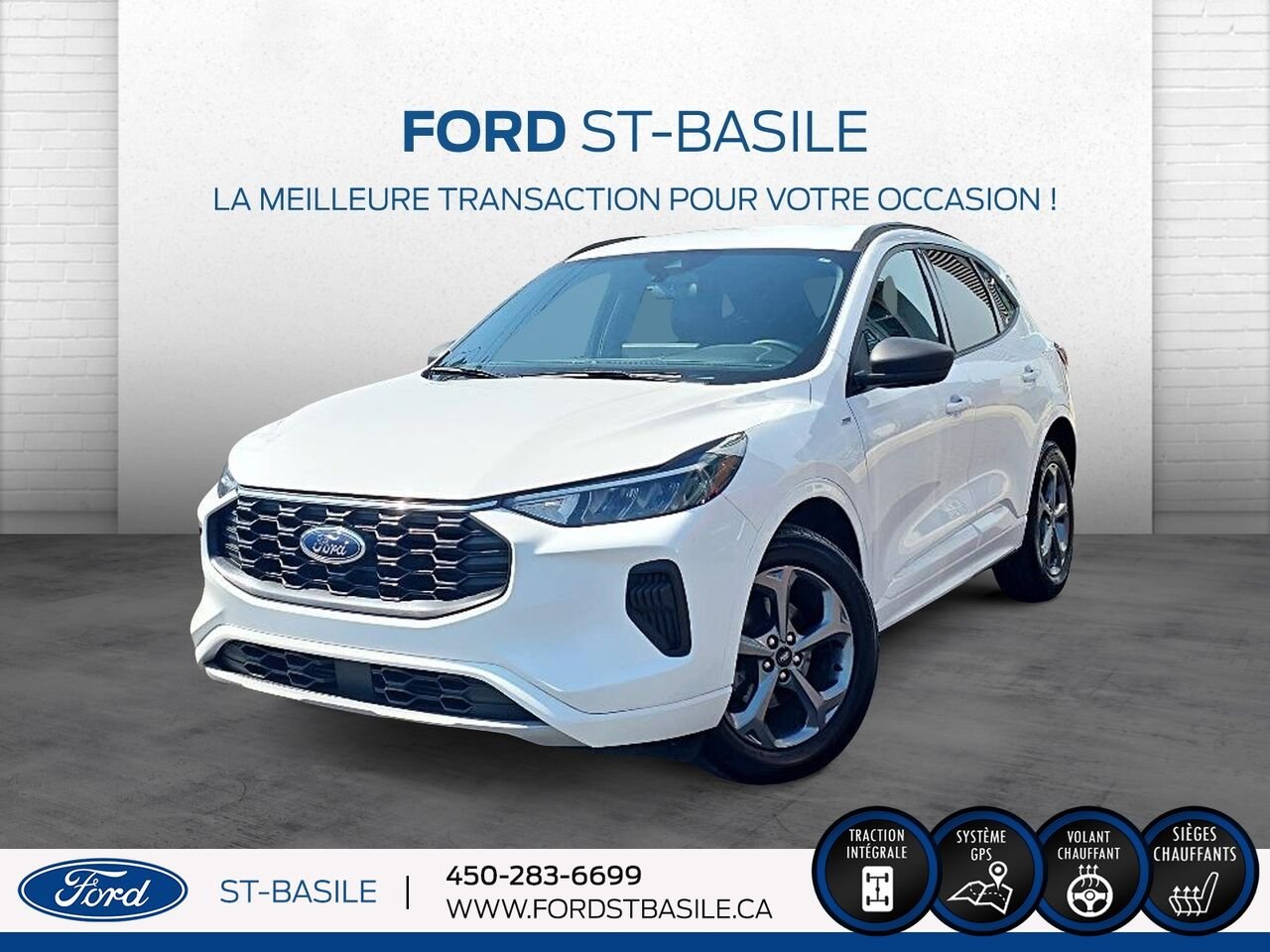 Ford Escape 2023 Blanc Saint-Basile-le-Grand - photo #0