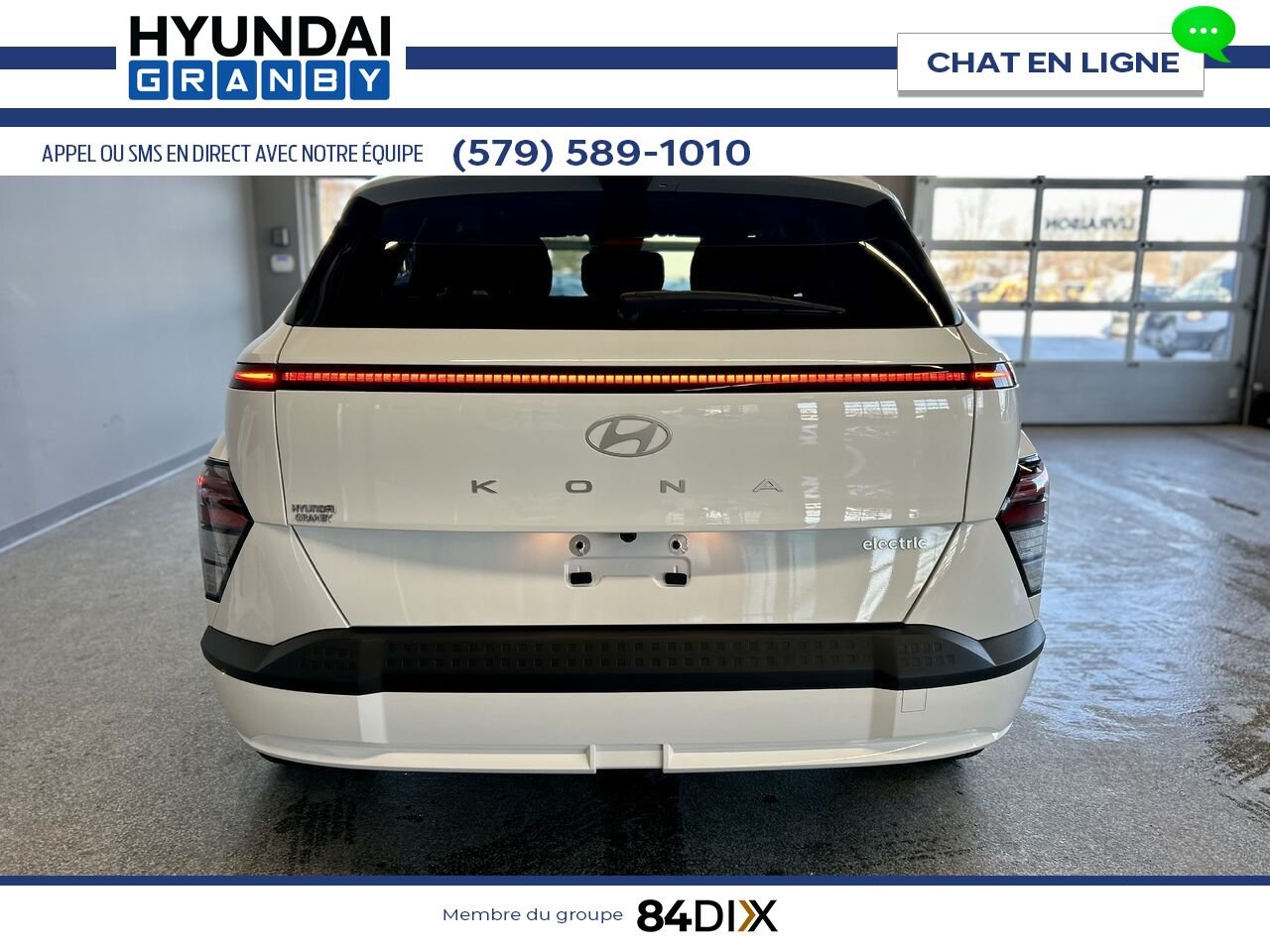 Hyundai Kona électrique 2024 Blanc Granby - photo #5