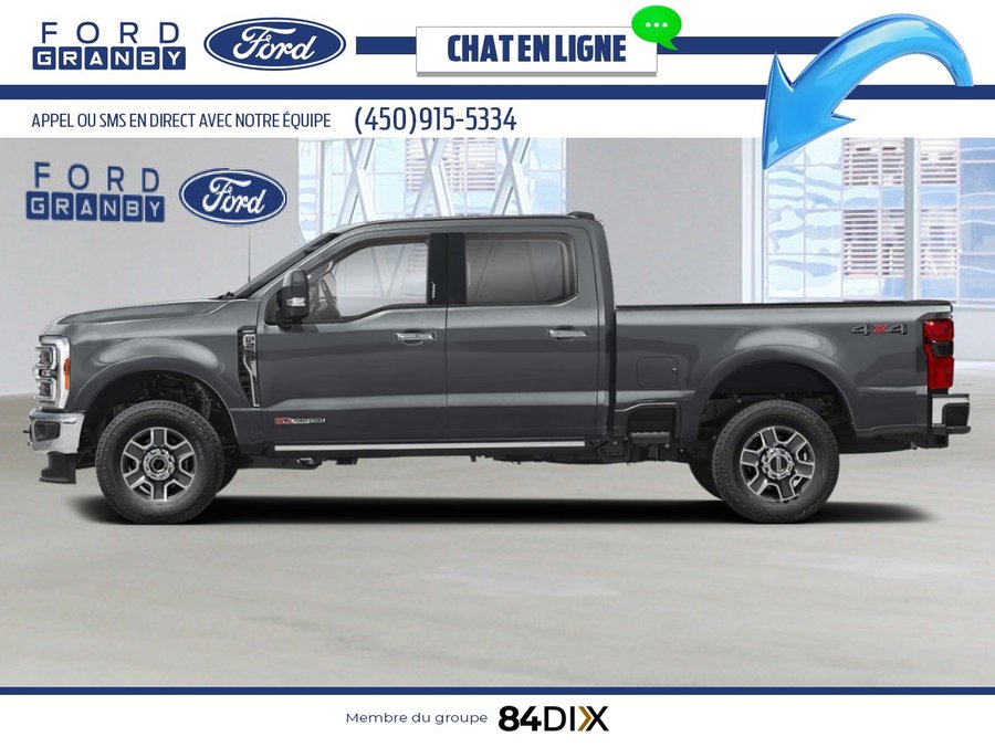 Ford Super Duty F-250 SRW LARIAT cabine 6 places 4RM caisse de 8 pi 2026 Gris carbonisé métallisé