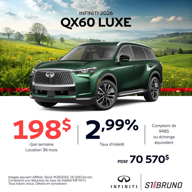 St bruno infiniti promo juillet QX60 LUXE 2026 FR