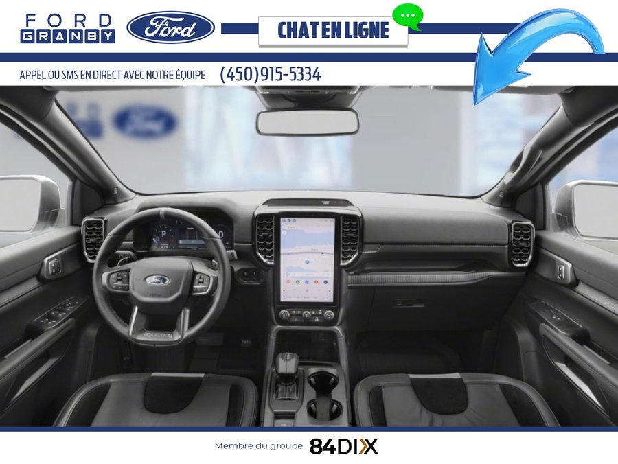 Ford Ranger Raptor cabine SuperCrew 4RM caisse de 5 pi 2025 Noir ombre