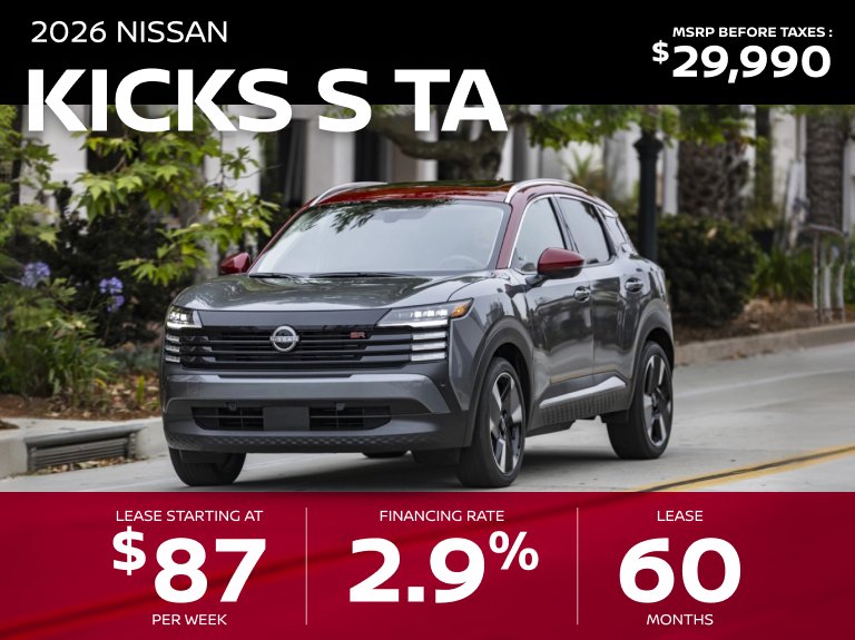 Nissan st eustache Accueil avril KICKS S TA