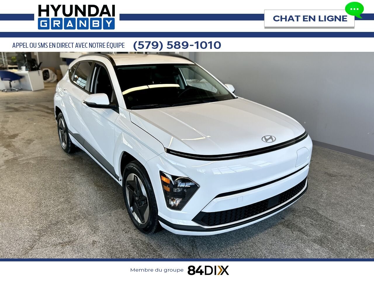 Hyundai Kona électrique 2024 Blanc Granby - photo #1