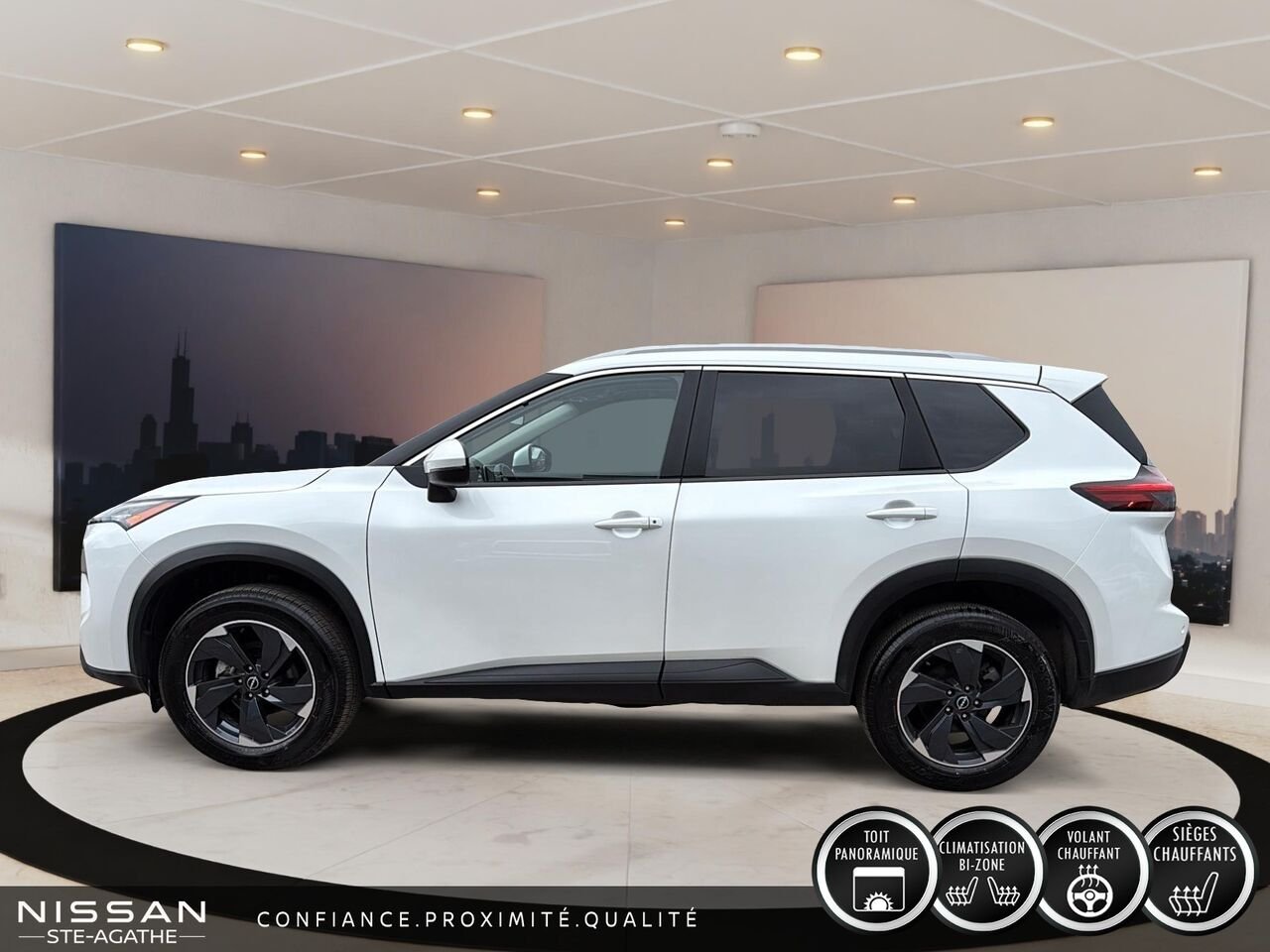 2025 Nissan Rogue SV TI avec ensemble toit ouvrant White Saint-Jérôme - photo #5