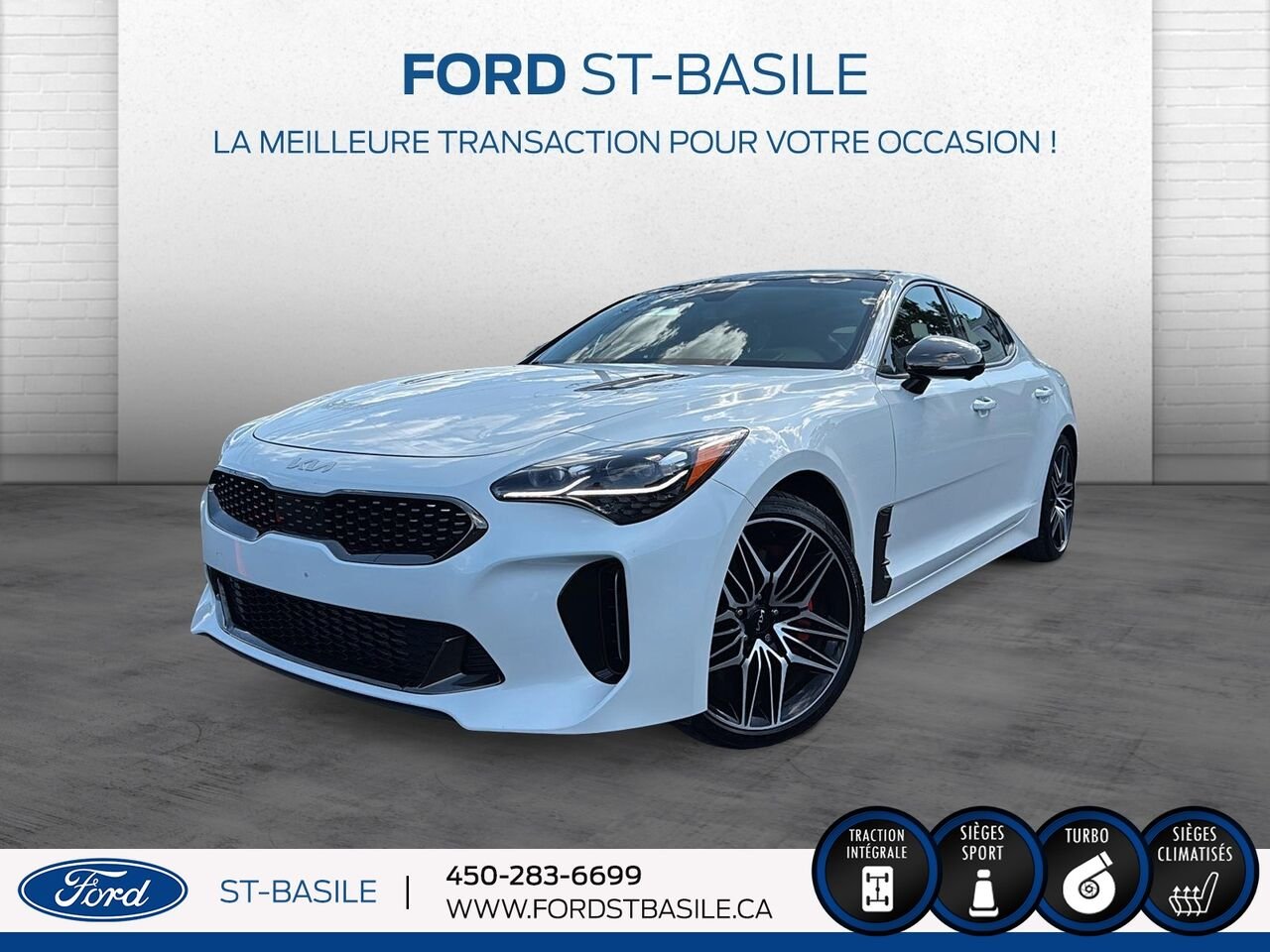Kia Stinger 2023 Blanc Saint-Basile-le-Grand - photo #0