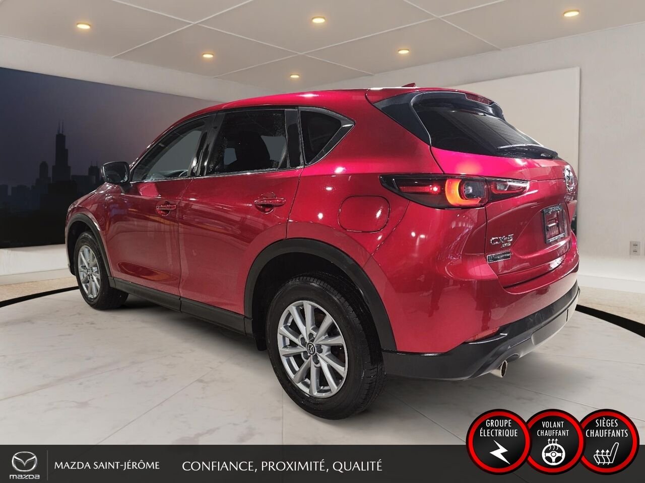 2025 Mazda CX-5 GS | CUIR | AWD | MAGS | Red Saint-Jérôme - photo #9