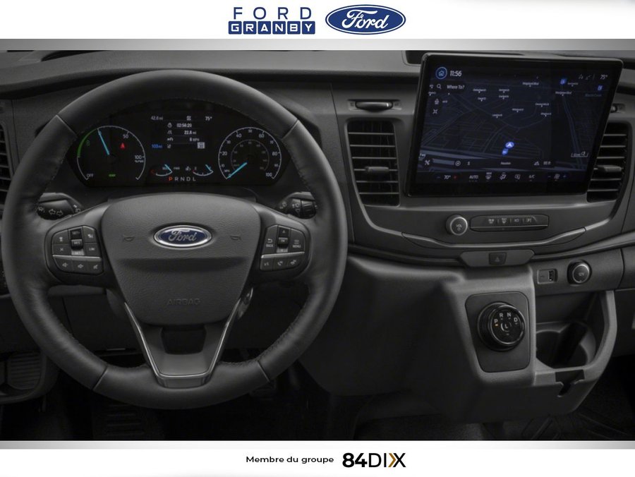 Ford E-Transit fourgonnette utilitaire T-350 toit surélevé PA 148 po PNBV de 9 500 lb 2025 Blanc Oxford