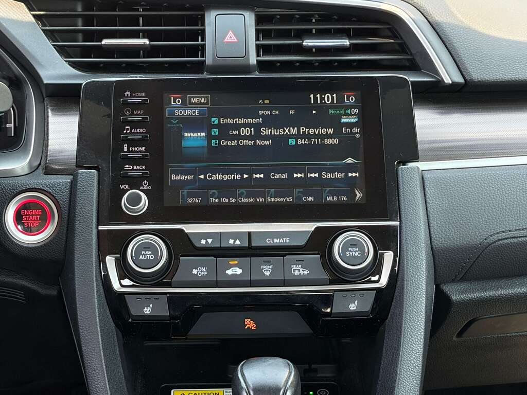 Honda Civic Sedan Touring CVT 2019 Noir Gatineau - photo #12
