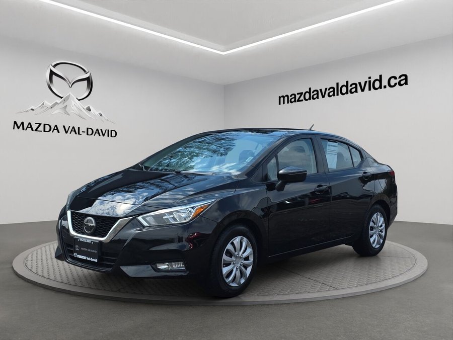 Nissan Versa S CVT, commande audio au volant, cruise control, Caméra de recul 2021 Noir