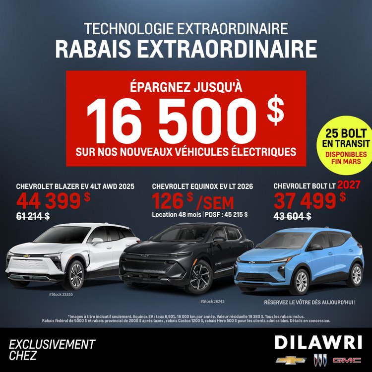 Gatineau GM promo fevrier vehicules electriques FR