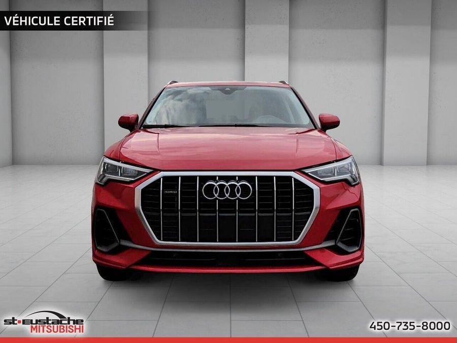 Audi Q3 Progressiv 45 TFSI quattro-cuir-toit panoramique-camera de recul-sline 2021 Rouge