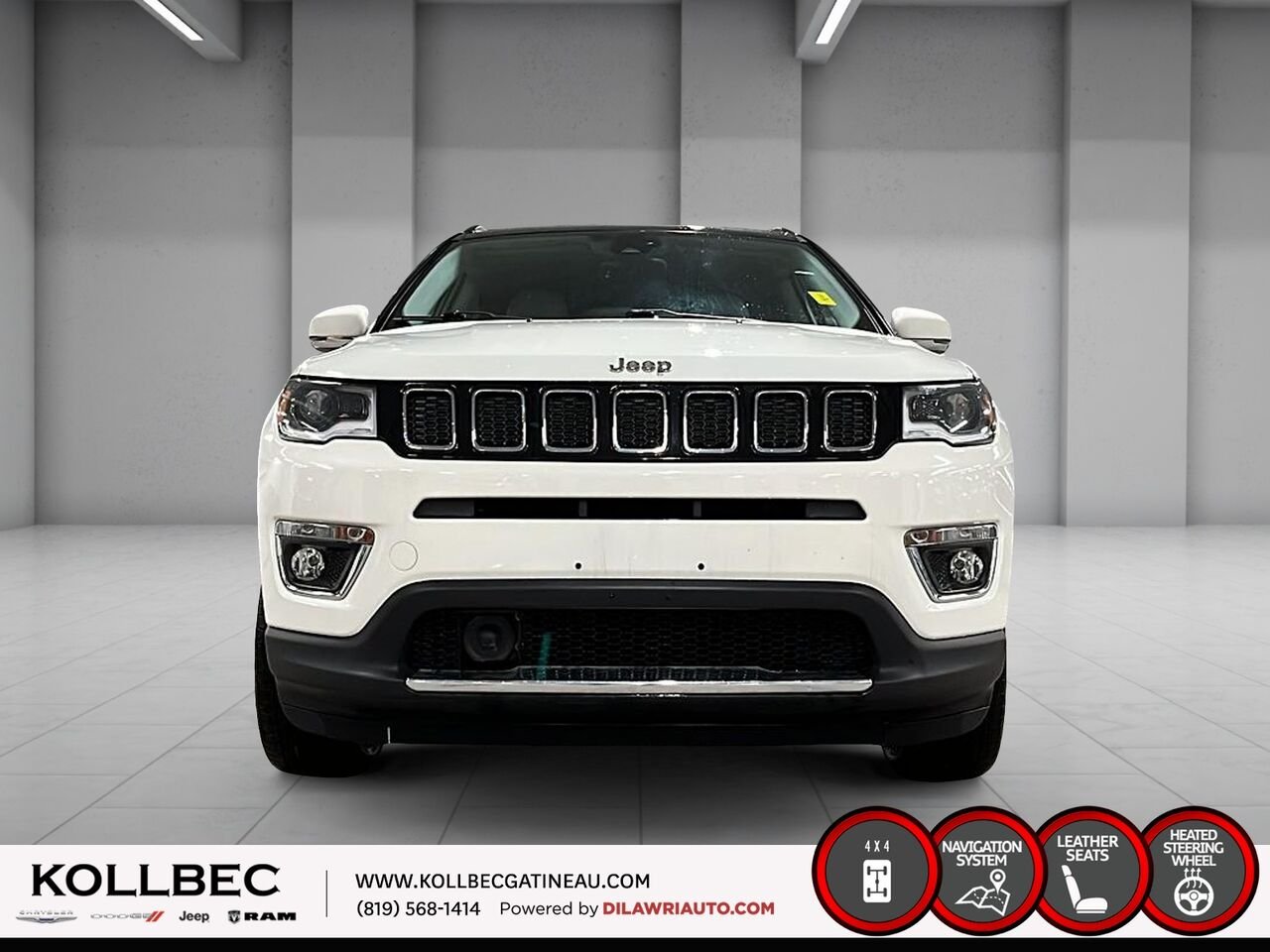 2018 JEEP COMPASS Limited 4x4 White Ottawa & Gatineau - photo #10