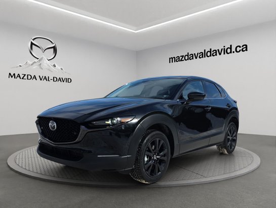 2025 Mazda CX-30 GT turbo, awd, toit ouvrant, Écran 360 degré, Navigation, chargeur sans fil pour cellulaire Jet Black Mica