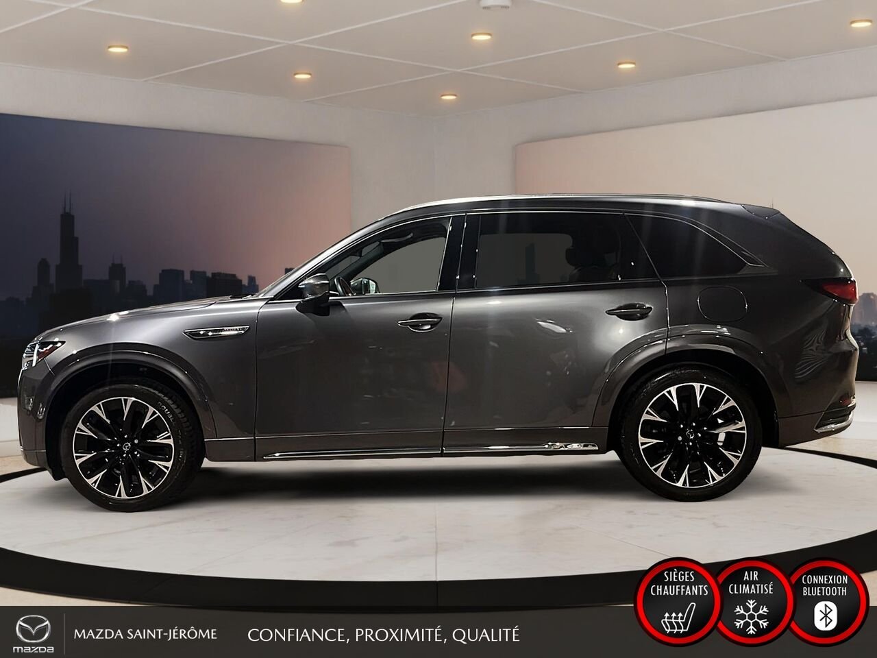 2024 Mazda CX-90 hybride léger Signature | TOIT PANORAMIQUE | AWD | CUIR | SIEGES CAPITAINES | Grey Saint-Jérôme - photo #10