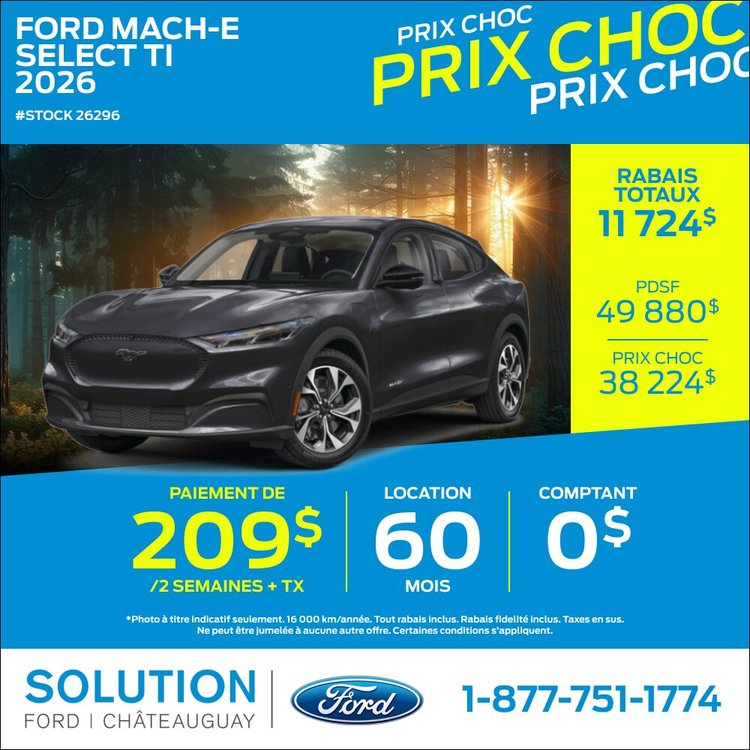 Solution Ford promo mai Mach E 2026 FR 1