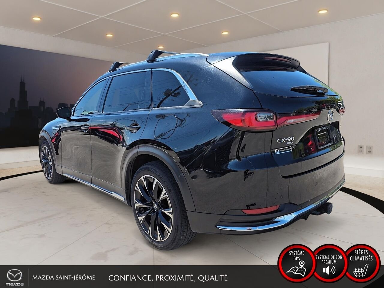 2024 Mazda CX-90 hybride rechargeable GT | TOIT OUVRANT | CUIR | AWD | Black Saint-Jérôme - photo #9