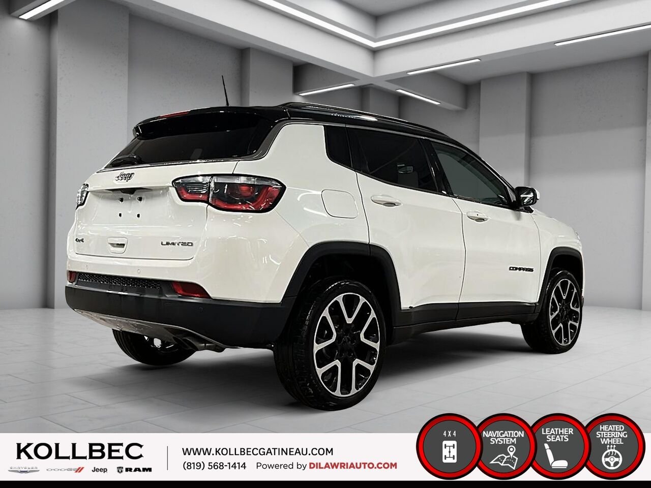 2018 JEEP COMPASS Limited 4x4 White Ottawa & Gatineau - photo #13