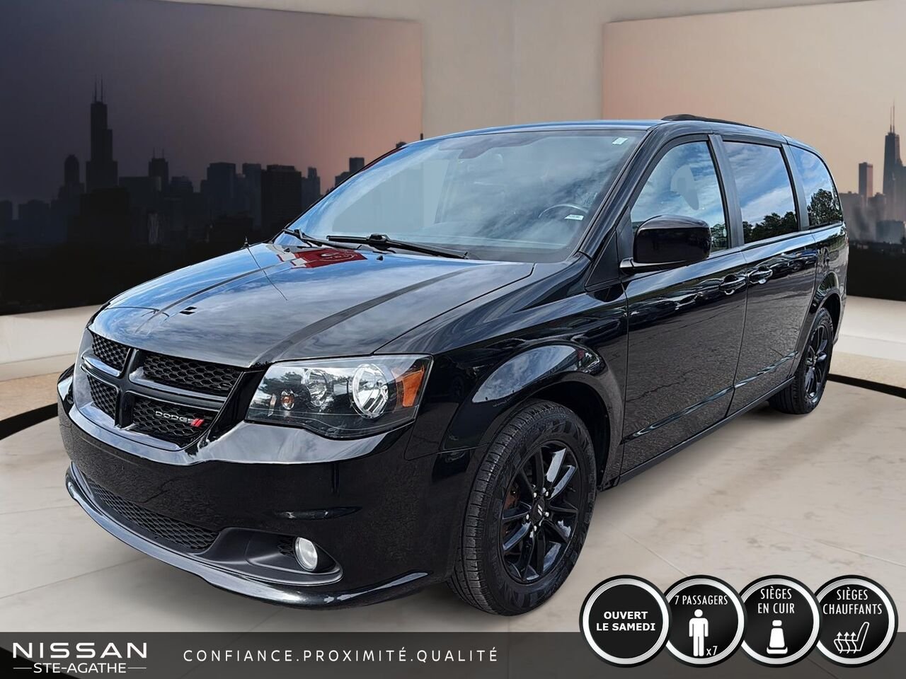 2020 Dodge Grand Caravan GT | TV/DVD | CUIR | STOW N GO | Black Saint-Jérôme - photo #0