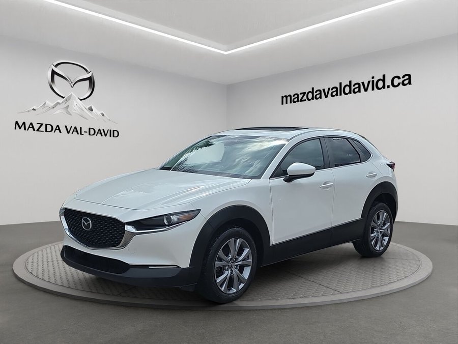 Mazda CX-30 GS TI, toit ouvrant, cruise control, volant chauffant 2023 Blanc
