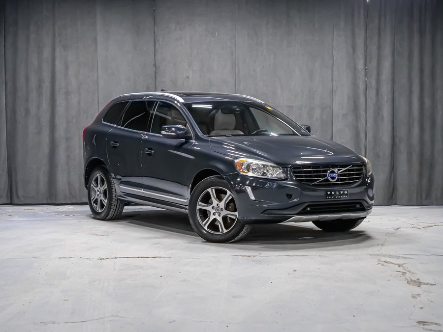 2015 Volvo XC60 T6 AWD PREMIER PLUS VOLANT CHAUFFANT CAPTEUR ANGLE MORT TOIT OUVRANT Grey