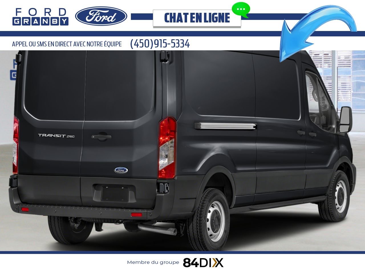 2025 Ford Transit Cargo Van Agate Black Metallic Granby - photo #1