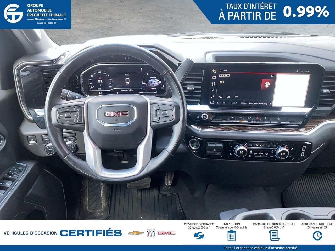 GMC SIERRA SLE cabine multiplace 4RM 157 po 2024 Gris Montmagny - photo #9