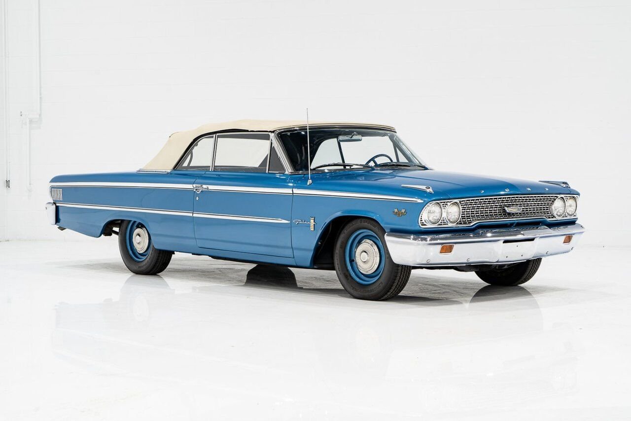 Ford Galaxie 500 *PRIX EN USD* 406 Cu In TriPower 4-Speed Convertible 1963 Bleu Montréal - photo #41