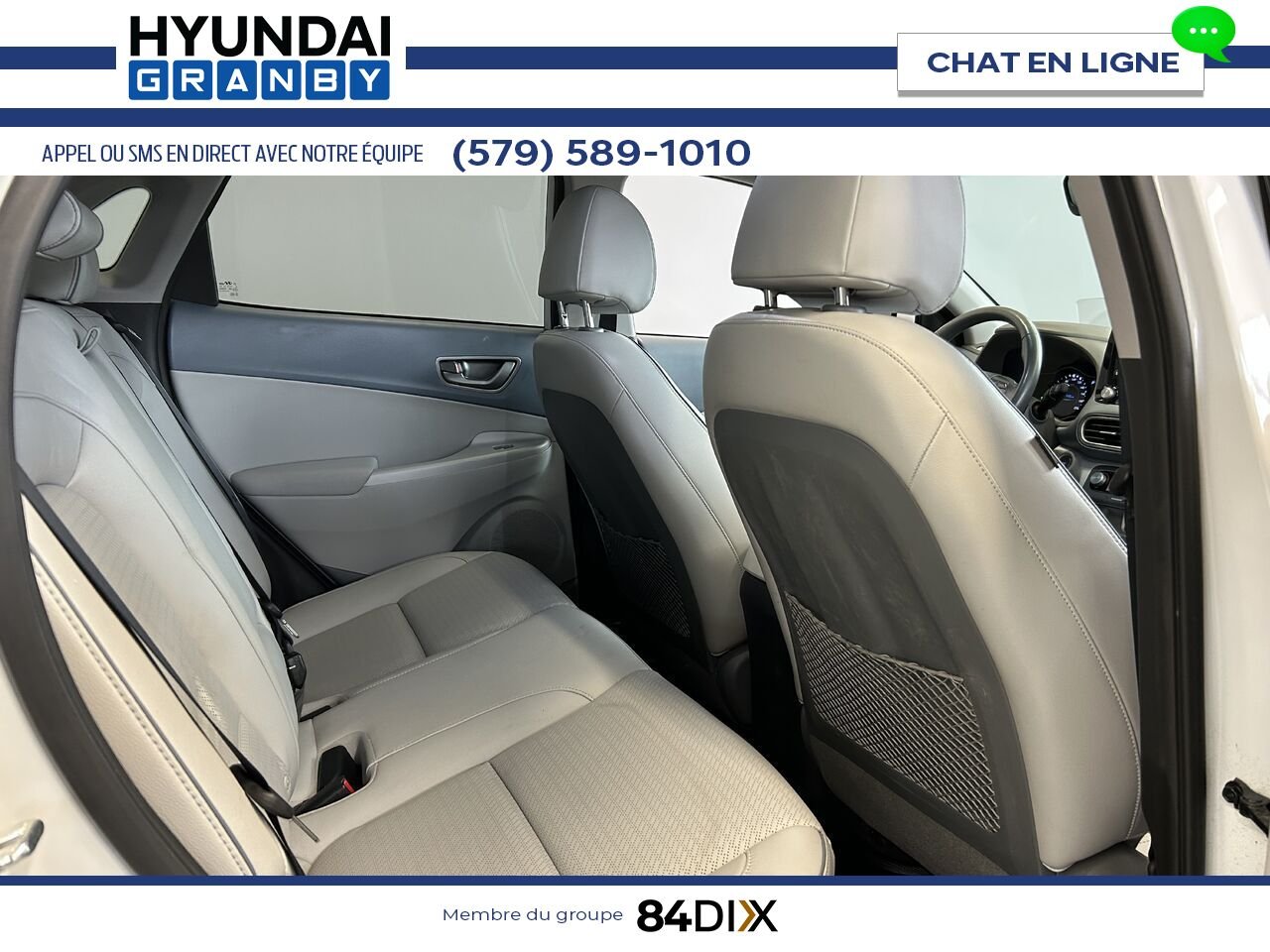 Hyundai Kona électrique 2020 Blanc Granby - photo #20