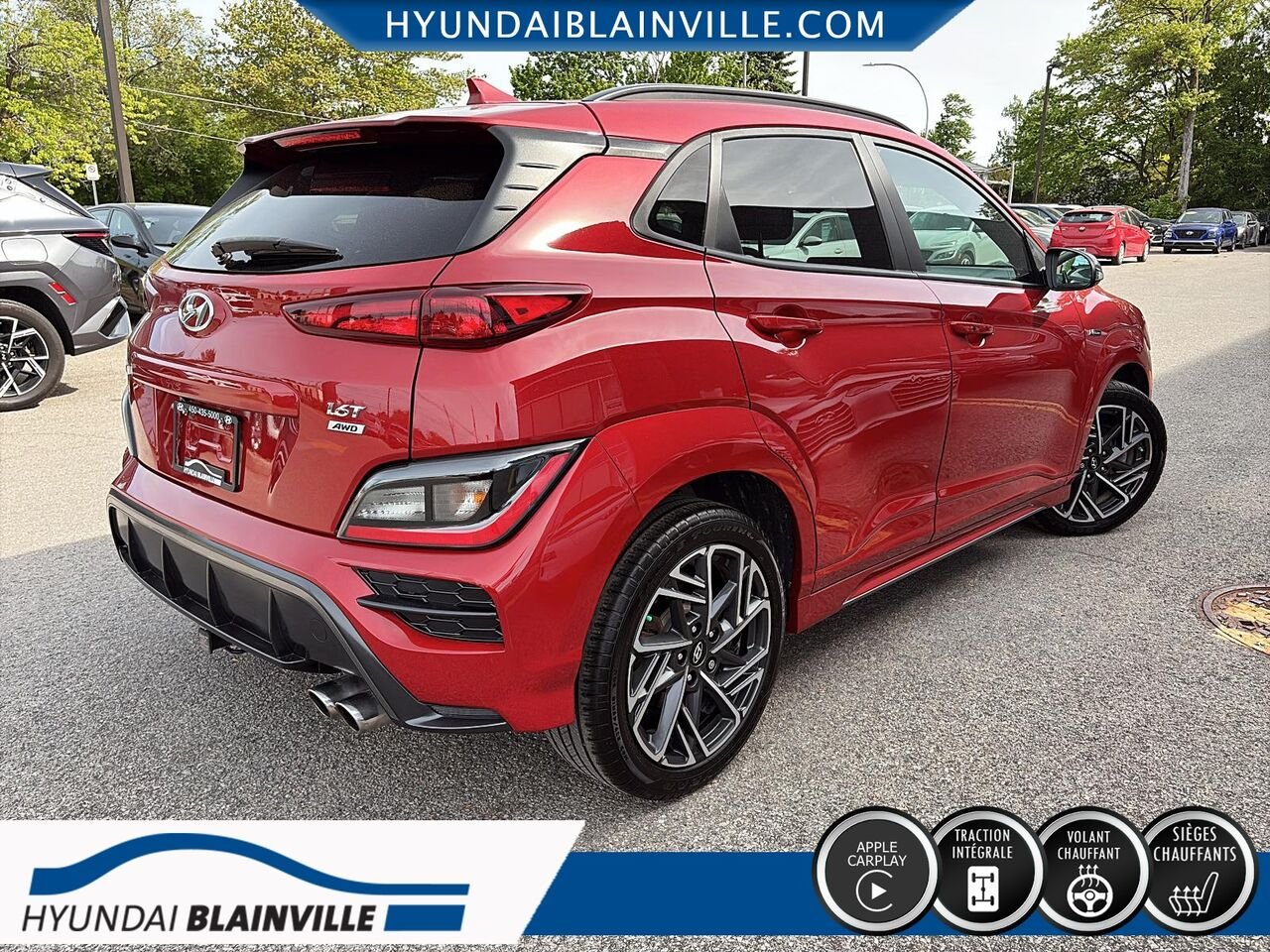 2022 Hyundai Kona Red Blainville - photo #3