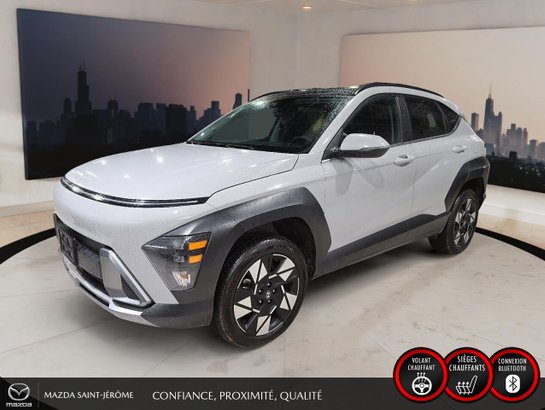 2025 Hyundai Kona Preferred avec ensemble Trend | CUIR | TOIT OUVRANT | AWD | Grey